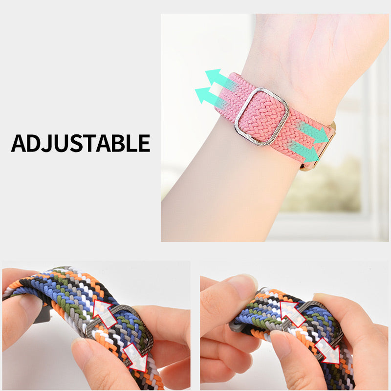 ENKAY HAT-PRINCE For Xiaomi Smart Band 8 Elastic Watch Band Nylon Braided Wrist Strap Set with PMMA Screen Protector ENKAY HAT-PRINCE For Xiaomi Smart Band 8 Elastic Watch Band Nylon Braided Wrist Strap Set with PMMA Screen Protector